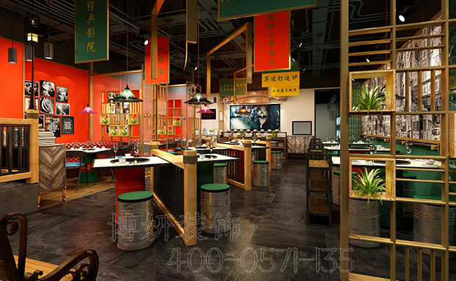杭州火锅店装修装饰-火锅店怎么装饰好看？ 4